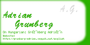 adrian grunberg business card